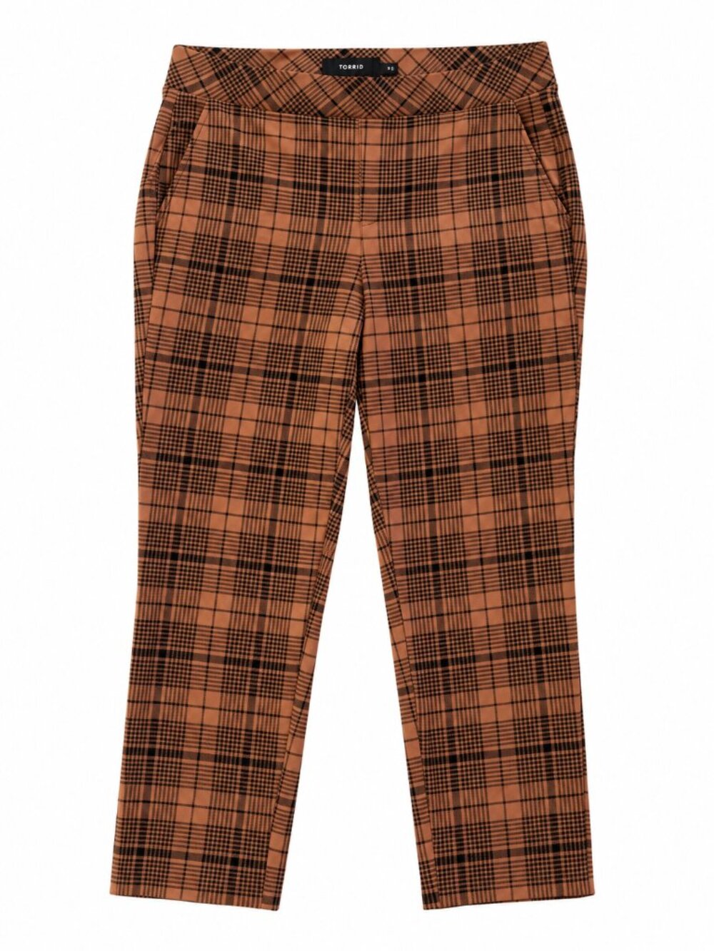Torrid Studio Luxe Ponte Plaid Pants – Brown/Black Tartan Plaid Women's Size 1R